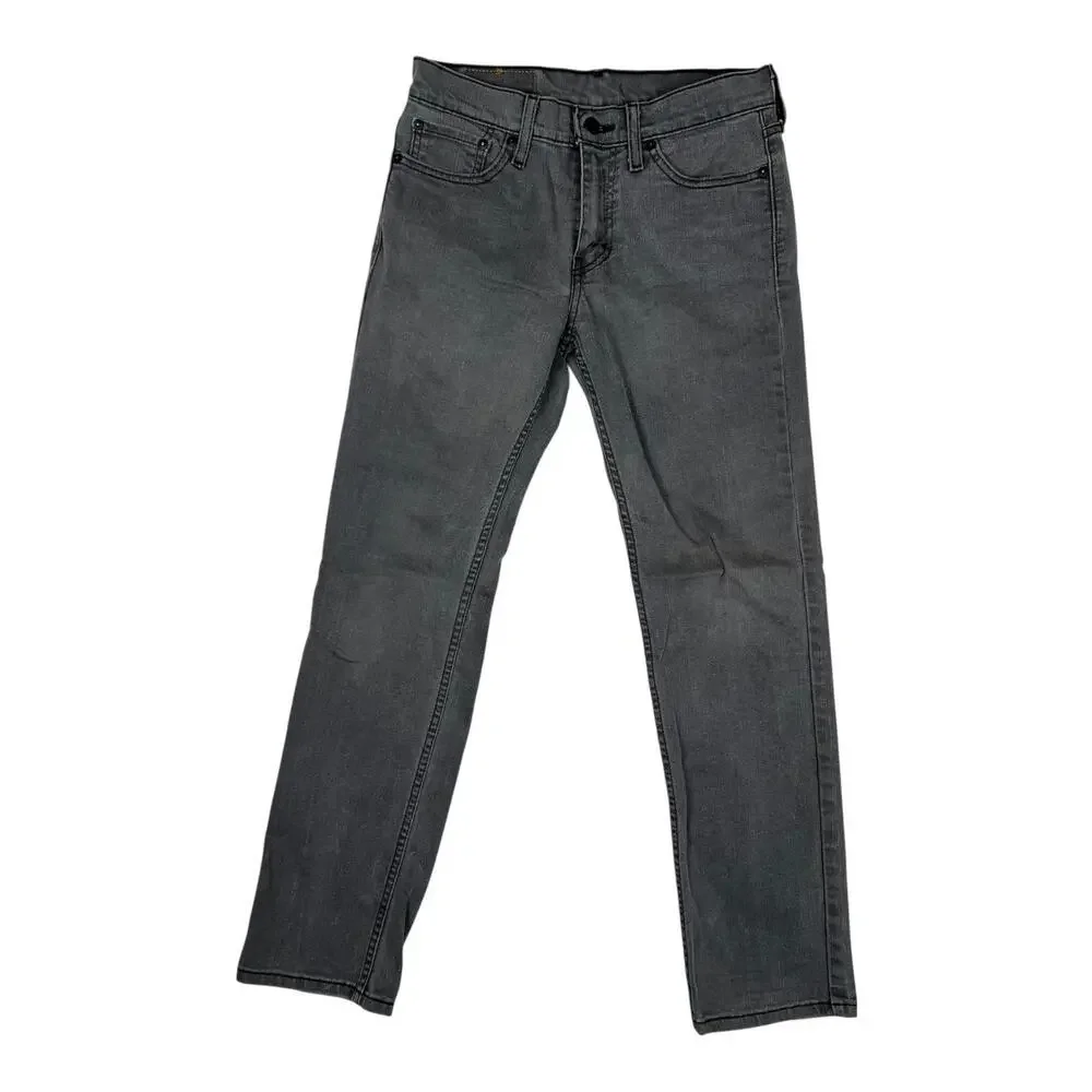 Levi's 511 Jeans Mens 29x30 Gray Slim Tapered Stretch Denim Charcoal Wash Pants